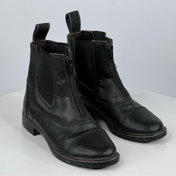 Somerset Boots Paddock English Riding Kids Equestrian Black Faux Leather 12 - Picture 8 of 15